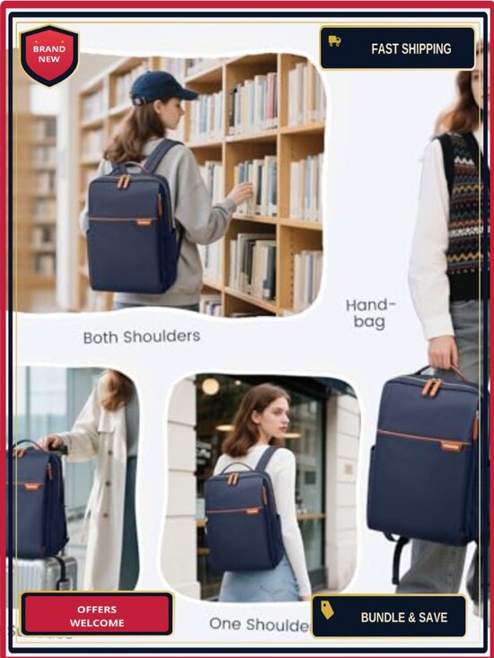 Waterproof Laptop Backpack for Women with 16\
